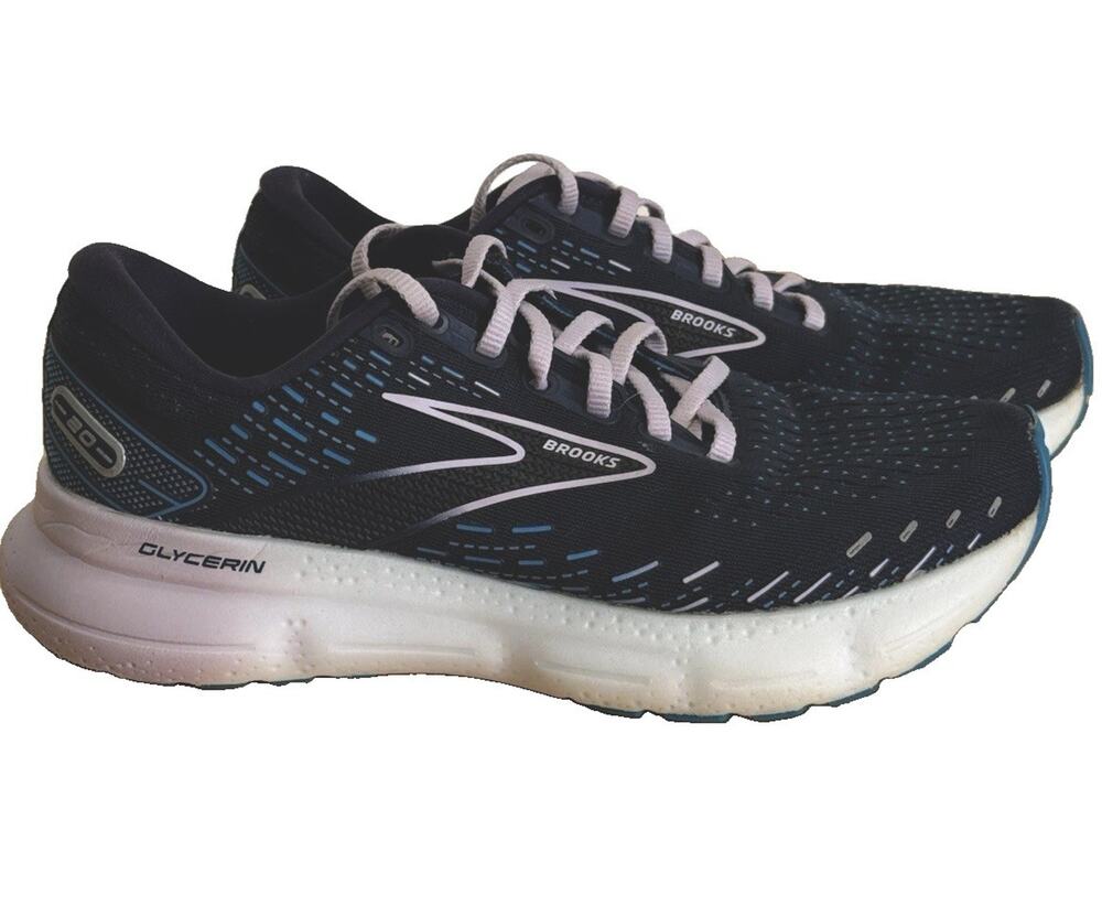 Brooks Glycerin 20 Women’s Size 7 B Navy Blue Running Shoes Sneakers 1203691B499